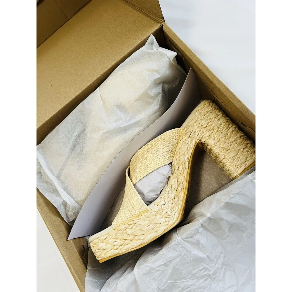 Beach by Matisse Caravan Size 9 Raffia Espadrille Platform‎ Sandals Boho Resort